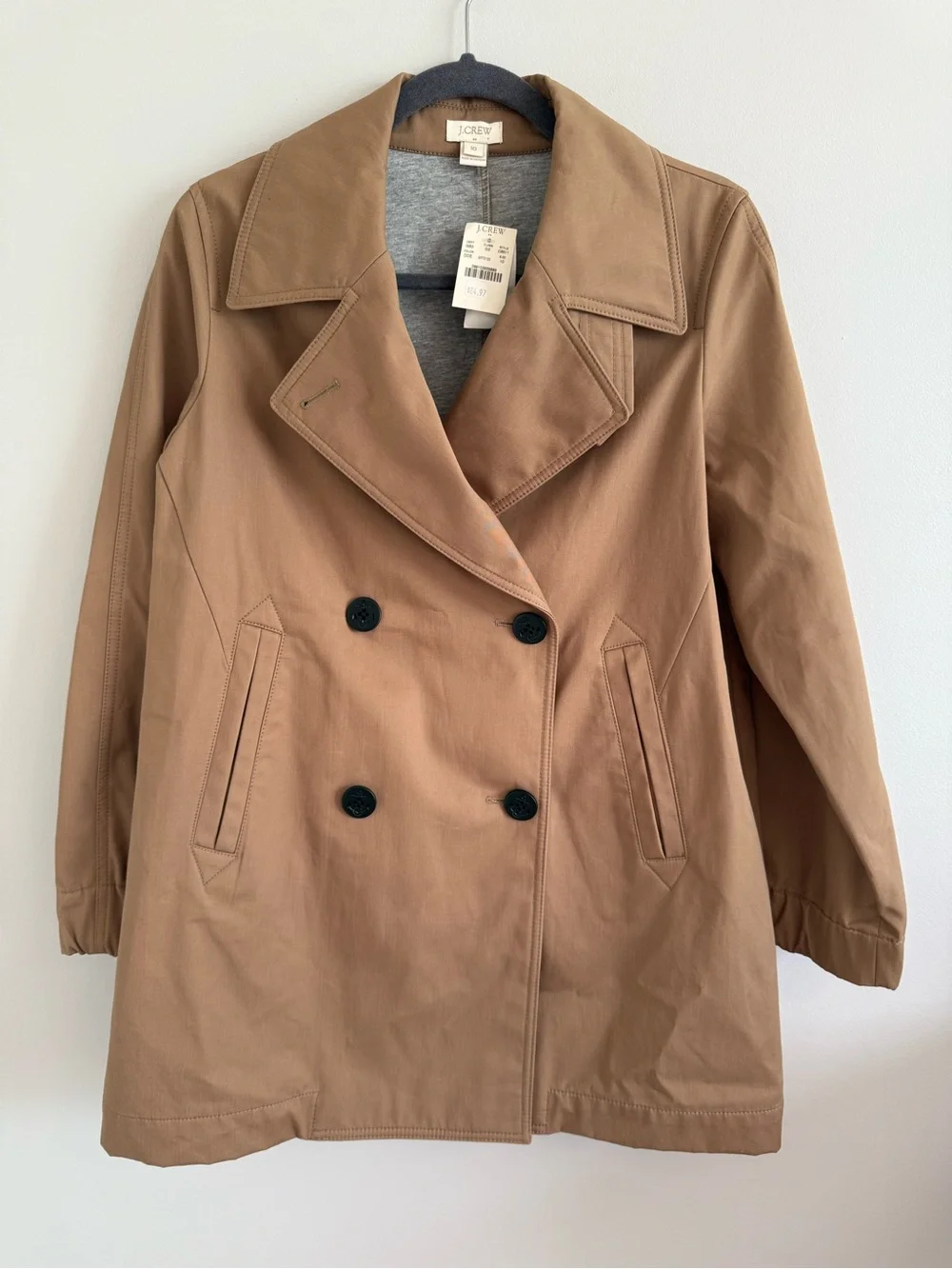 J. Crew Tan Double-Breasted Trench Coat